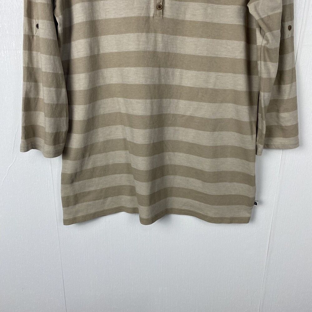 The North Face Woman’s Striped 3/4 Sleeve Shirt Top Size Large. - Picture 3 of 8